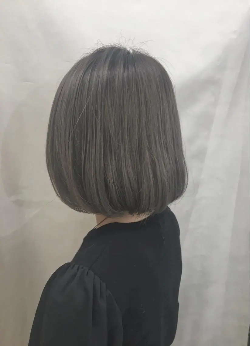 ミディアム カラー 透明感カラー グレージュ 🍀失敗しない 縮毛矯正熊谷竜馬🍀のヘアスタイル