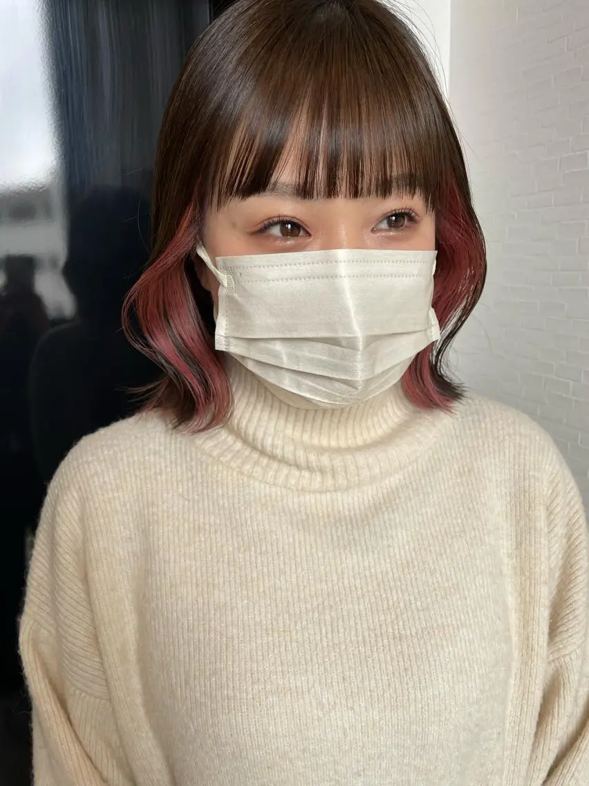 ミディアム カラー YUI/ ブリーチカラー🌷のヘアスタイル