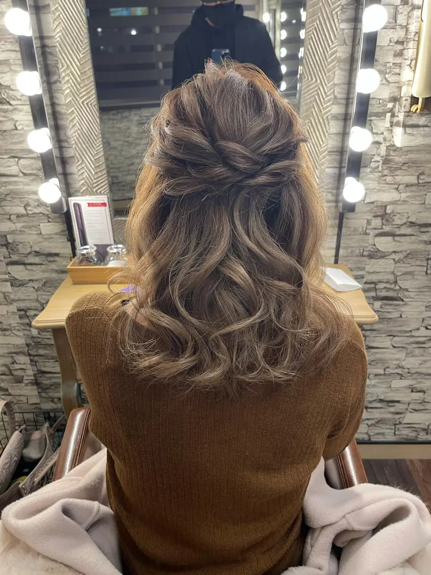 ミディアム ヘアアレンジ hair make  Lucciのヘアスタイル