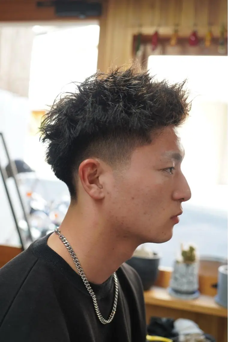 パーマ メンズ カット パーマ ヘアセット 関 晃哉のヘアスタイル