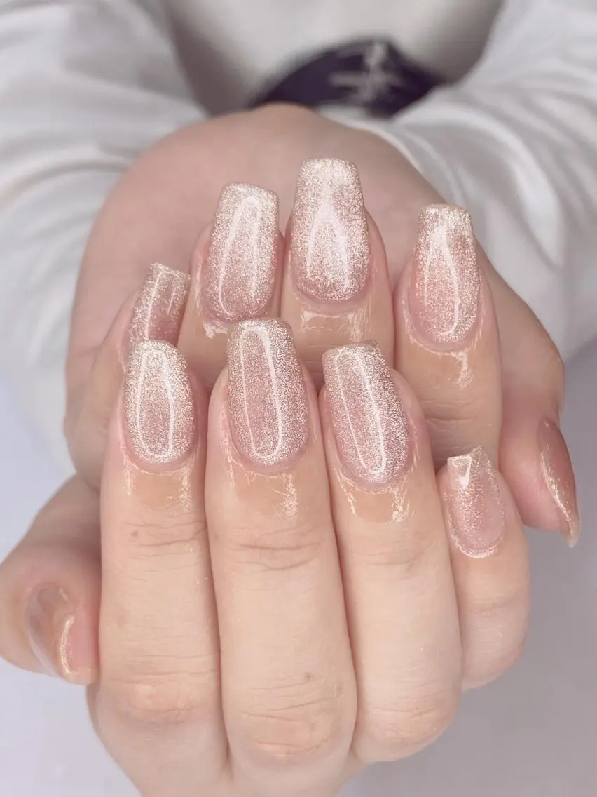 ネイル アートネイル オーロラネイル チークネイル 桜ネイル クリアネイル Nail Salon ertiのネイルデザイン
