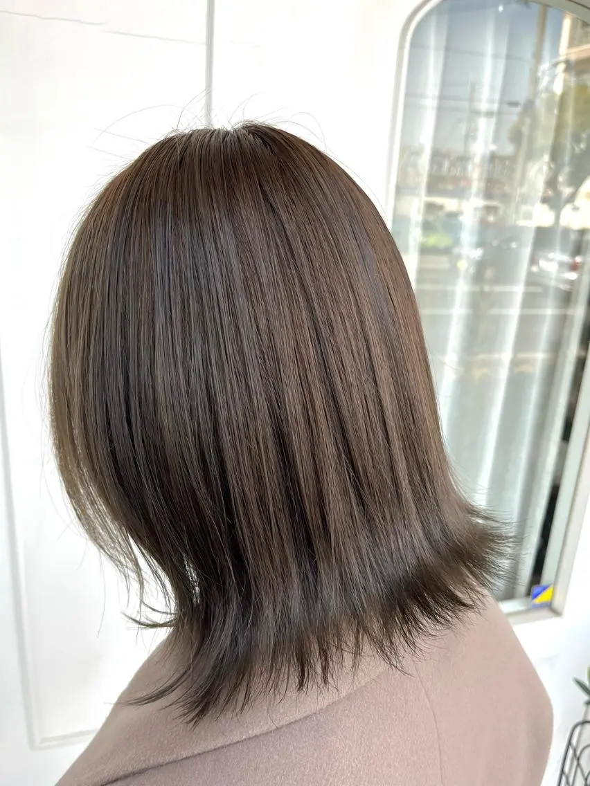 ミディアム カラー ブリーチ ブリーチなしカラー RuLaN AMIのヘアスタイル