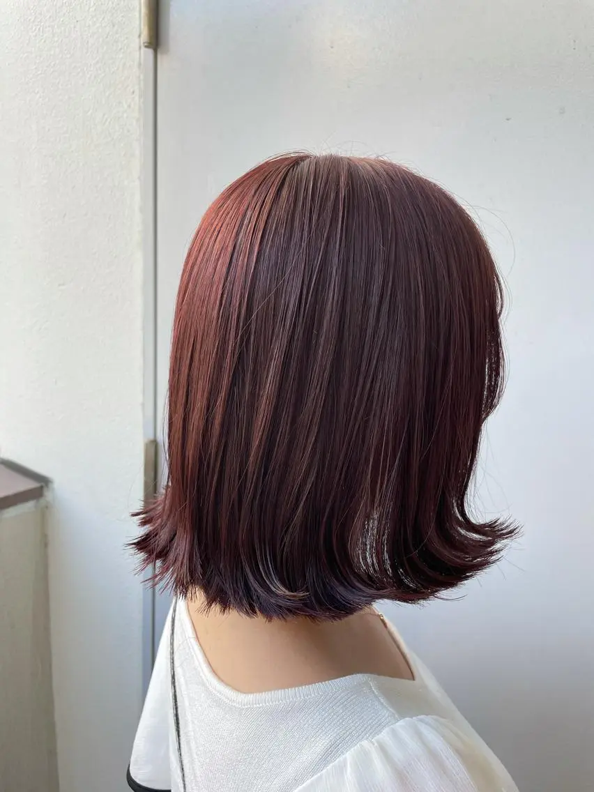 ミディアム カラー ブラウンカラー ピンクカラー ピンクブラウン カット ヘアカラー トリートメント ヘッドスパ ヘアセット ベージュカラー💖 やすひろのヘアスタイル