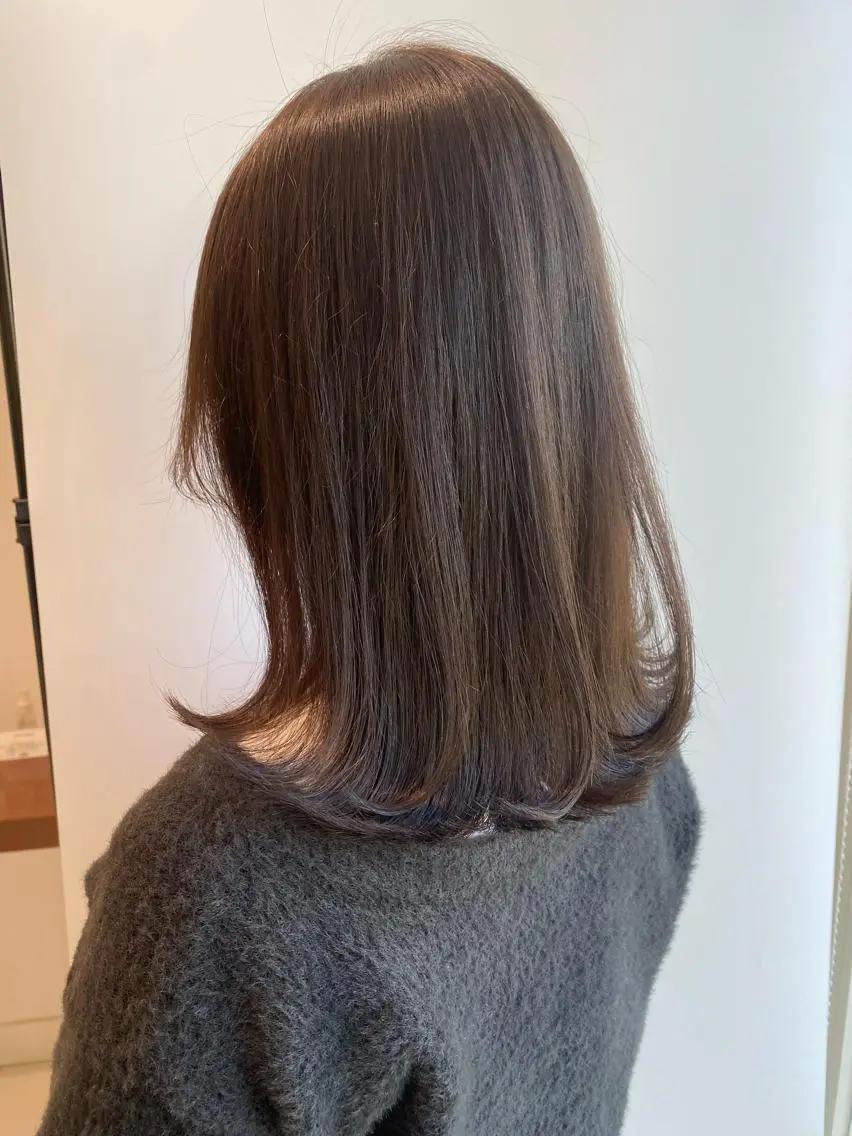 ミディアム カラー ウルフカット ハッシュカット/七海のヘアスタイル