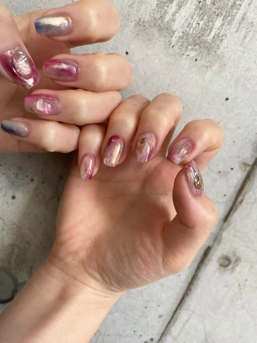 ネイル 持ち込み ニュアンスネイル Charme. NOBUKOのネイルデザイン