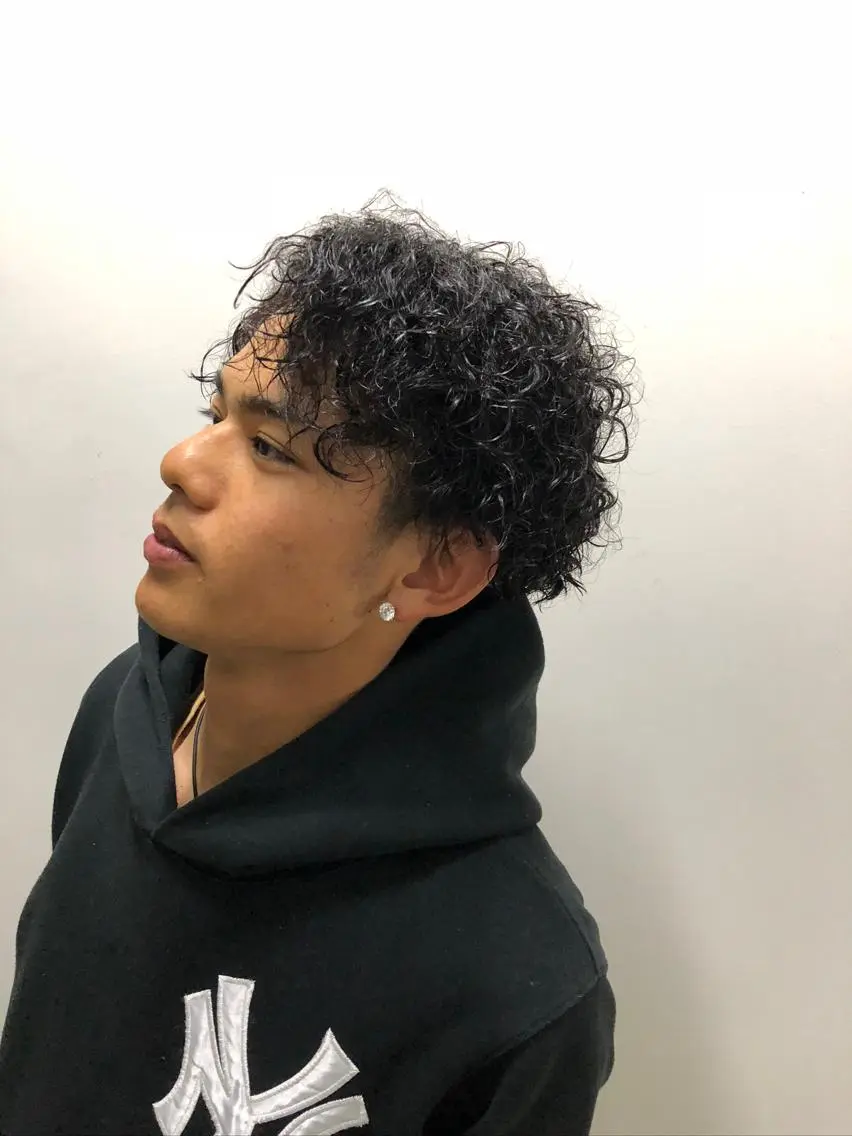 パーマ メンズ カット パーマ コレットヘアー 田中アヤノのヘアスタイル