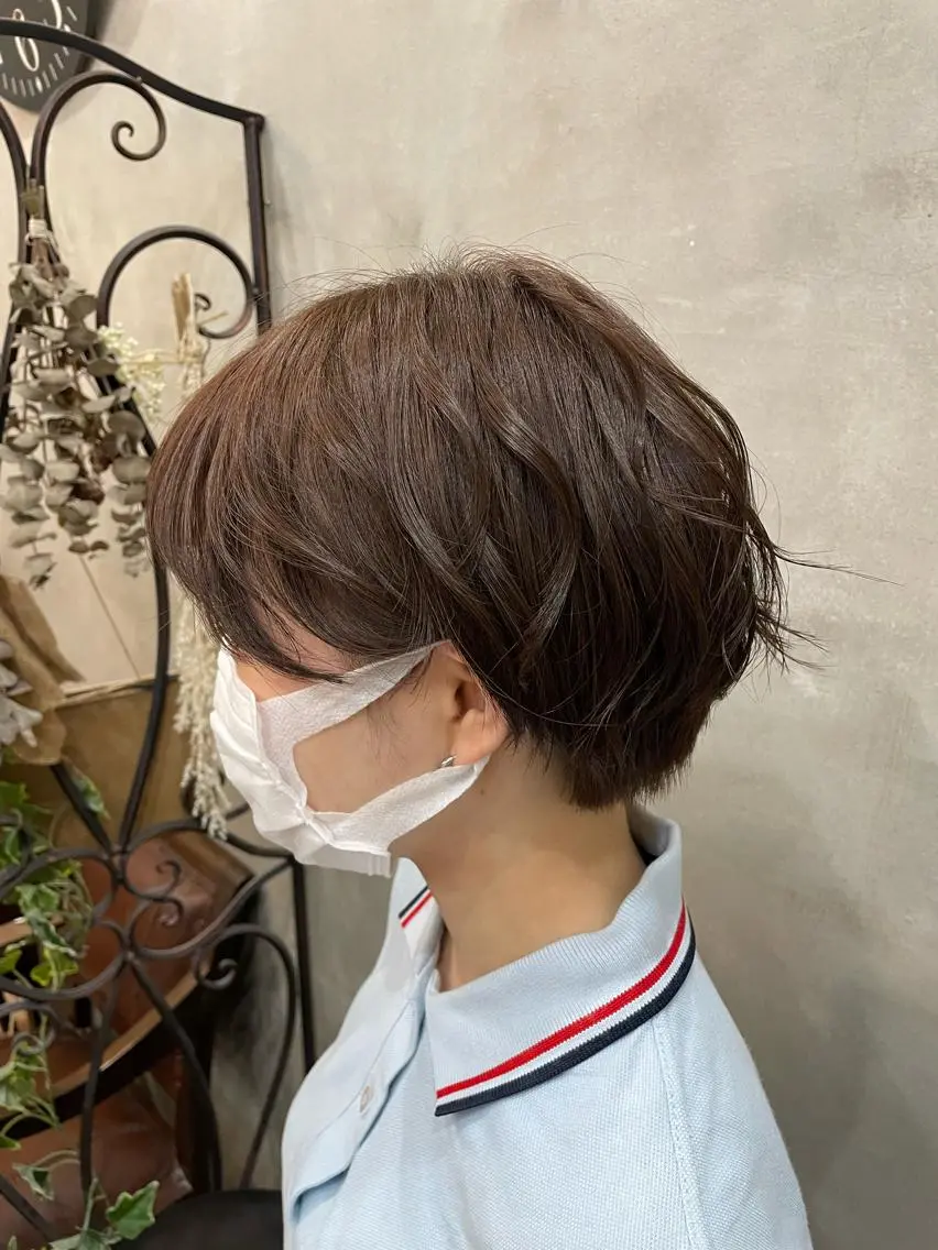 ショート カット ヘアカラー トリートメント 【ピンク/韓国ヘア/ ヘアセット】亜海のヘアスタイル