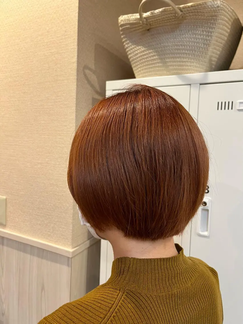 ショート カラー ブラウンカラー オレンジ オレンジブラウン NUMBER 天王寺 🌼yuriのヘアスタイル