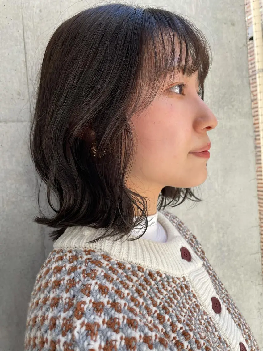 ミディアム 似合わせカット 迫留由弥のヘアスタイル