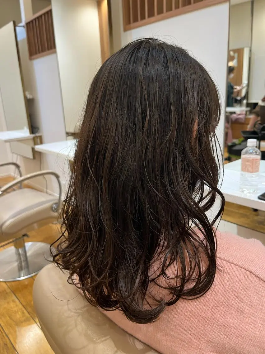 セミロング パーマ 門崎未依/レイヤー/ メンズカット🪿🌼のヘアスタイル