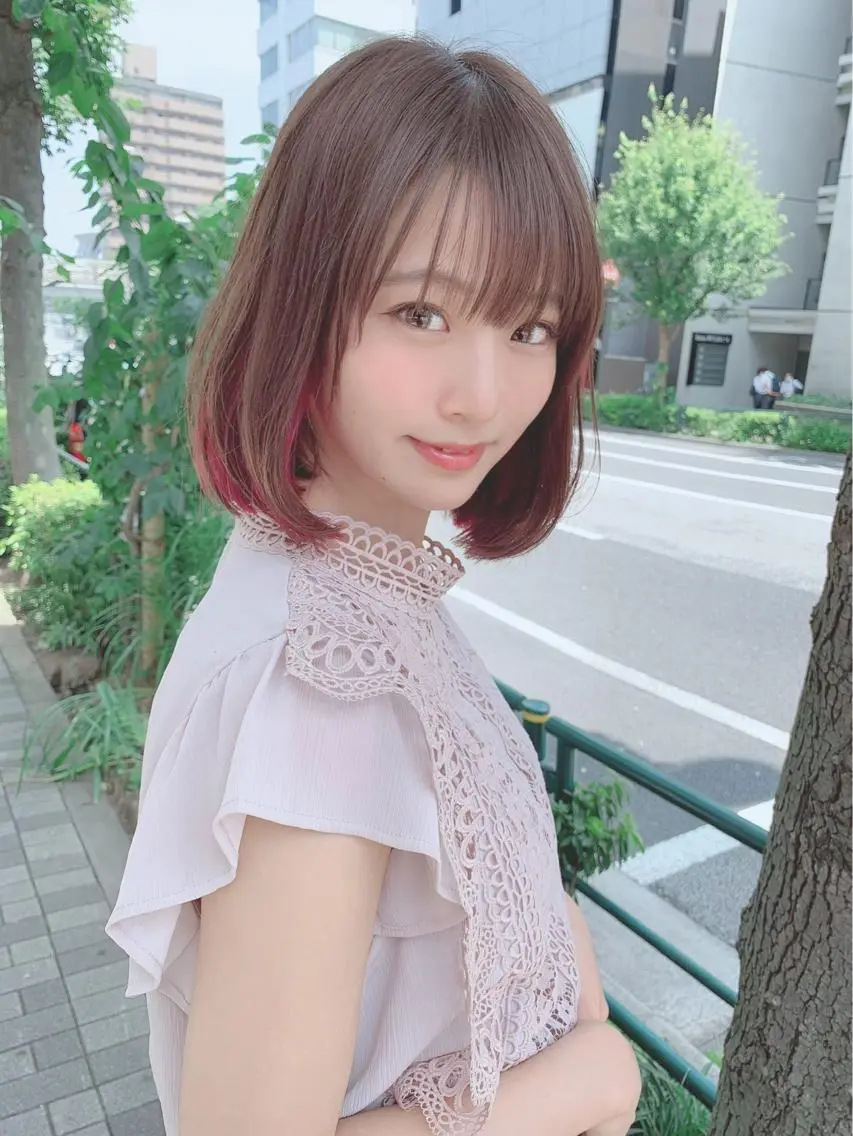 ミディアム カラー パーマ ヘアアレンジ 【公式】amble luxe池袋東口🩷のヘアスタイル