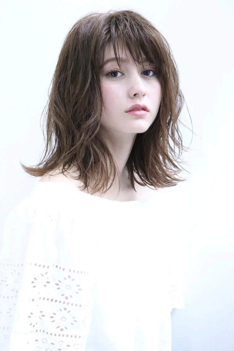 ミディアム カラー パーマ レイヤーカット✂️ 横浜No1♡下鳥翔子のヘアスタイル