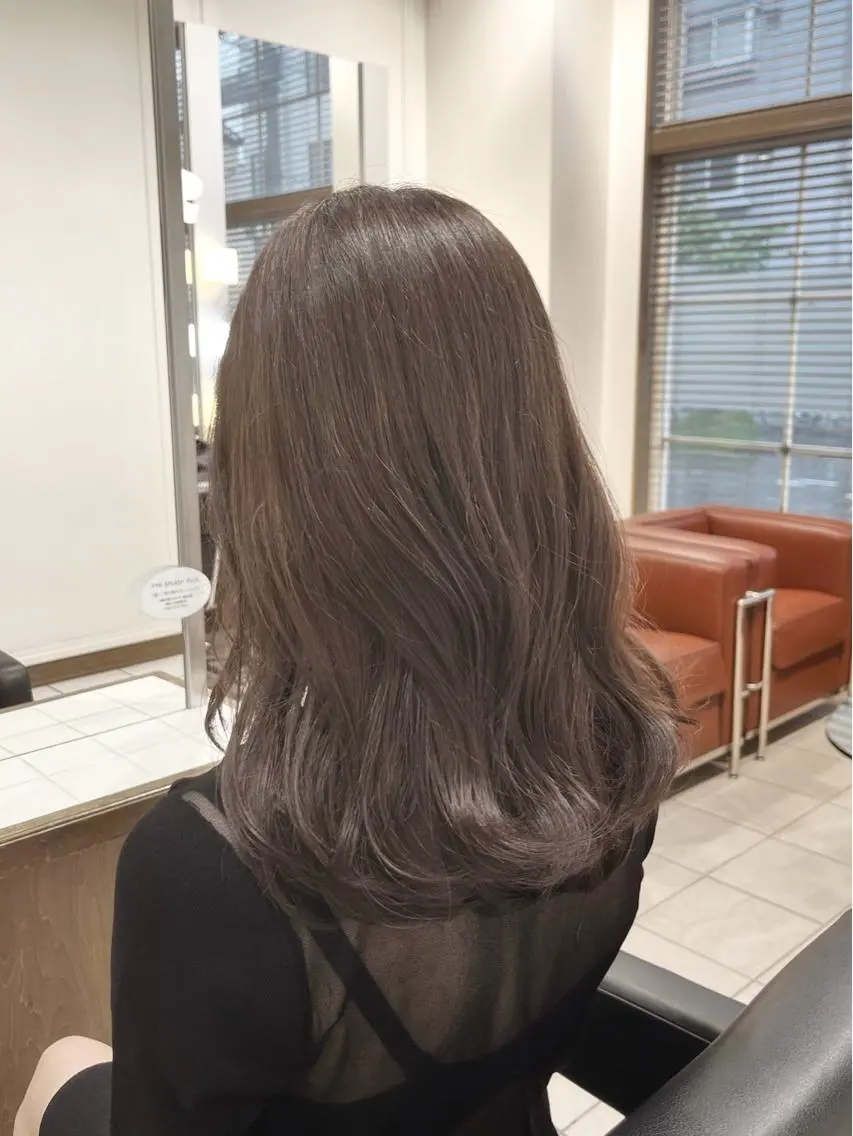 セミロング ヘアカラー トリートメント 🎀透明感カラー🎀 稲垣至恩🎀のヘアスタイル