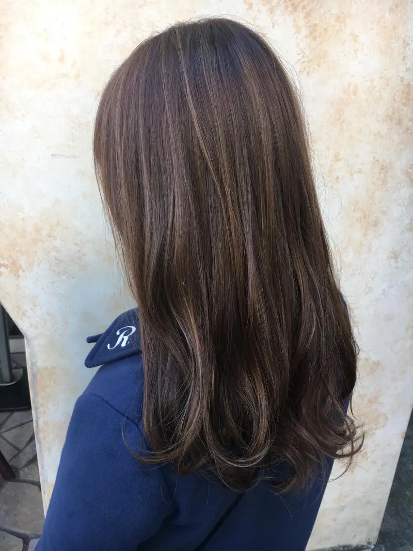ロング ハイライト gite カワムラナオキのヘアスタイル
