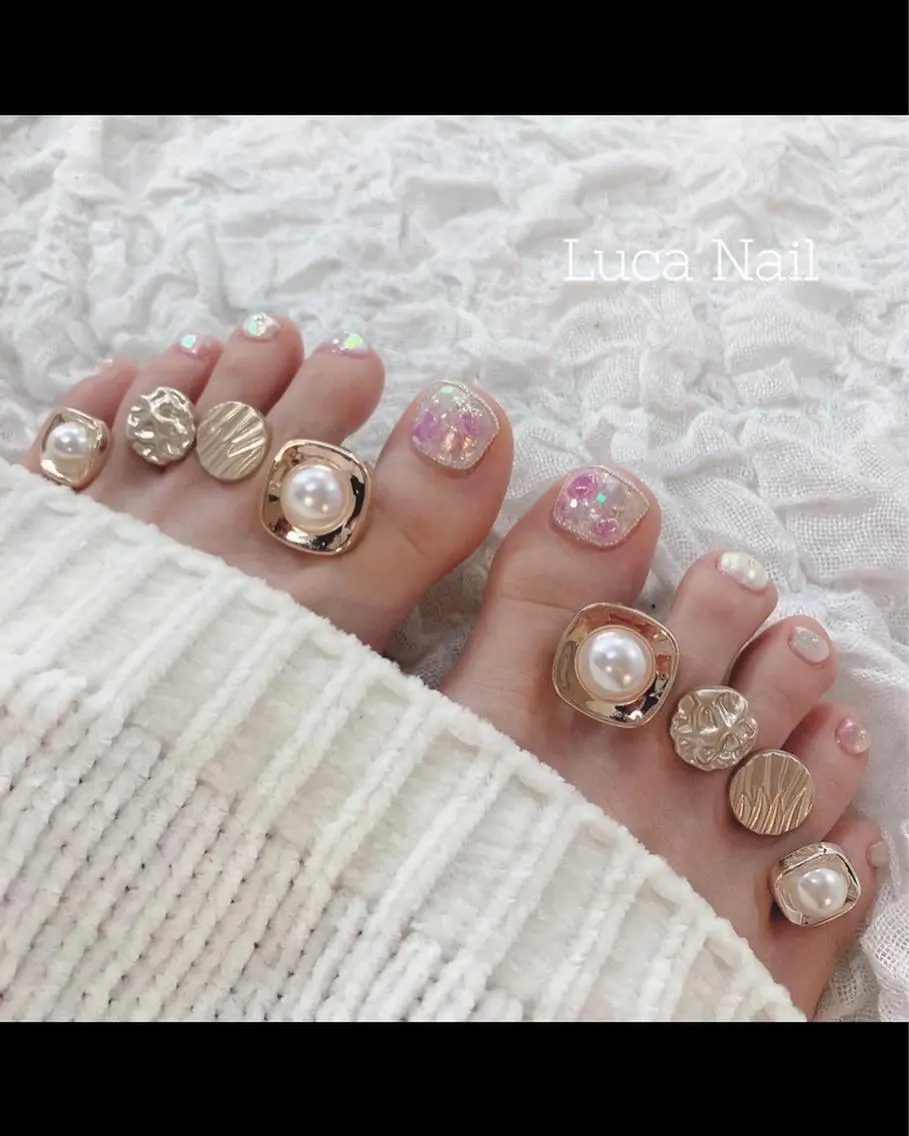ネイル アートネイル 持ち込み フットネイル Luca Nail 🌼yu-kaのネイルデザイン