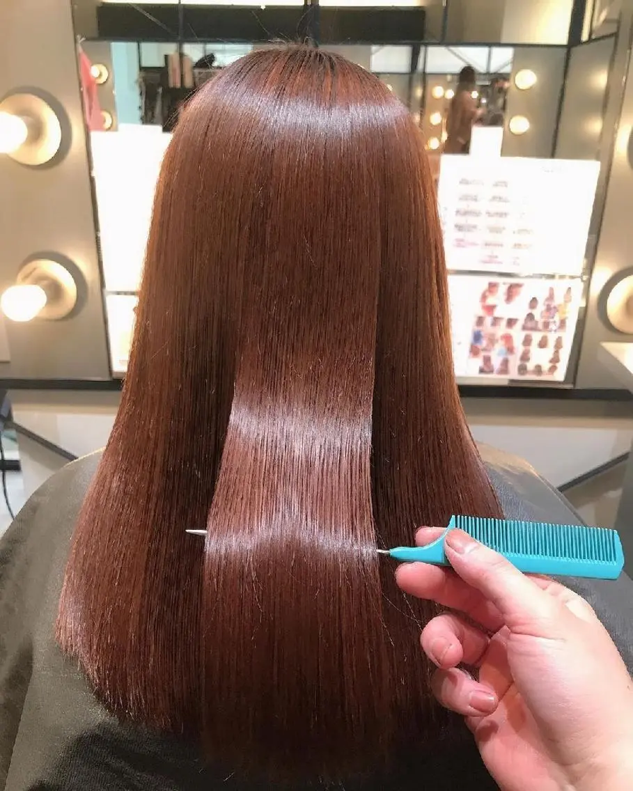 ロング カット 縮毛矯正 トリートメント 髪質改善ストレート Kantaのヘアスタイル