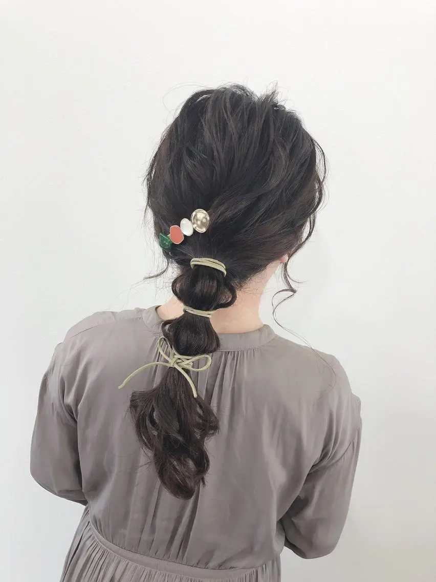 セミロング ヘアセット 松田 みのりのヘアスタイル