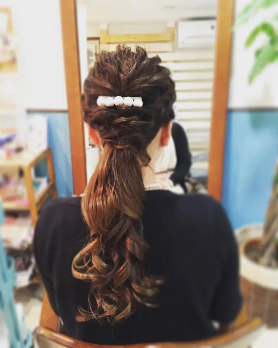 ショート ミディアム セミロング ロング ヘアアレンジ 早朝✨ヘアセット 着付け/清水玲歌のヘアスタイル