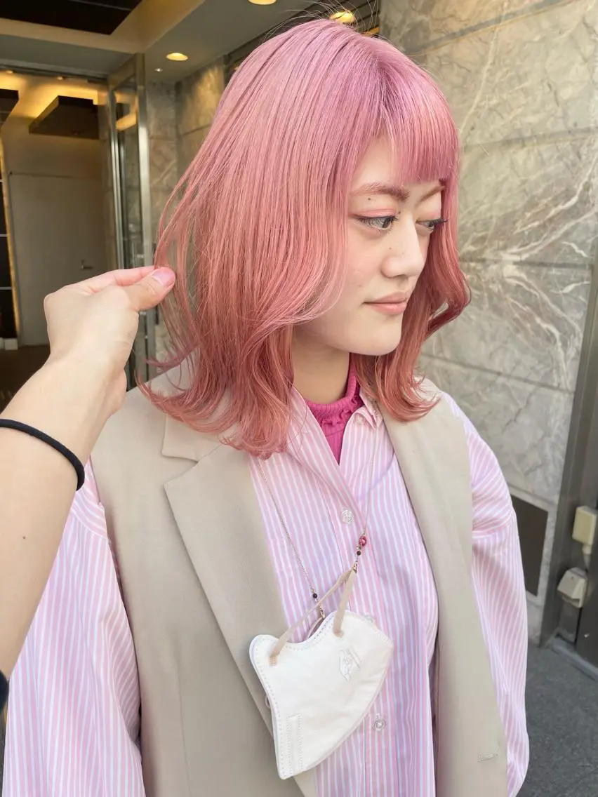 ミディアム カラー カット ヘアカラー 髪質改善will hairdesignのヘアスタイル