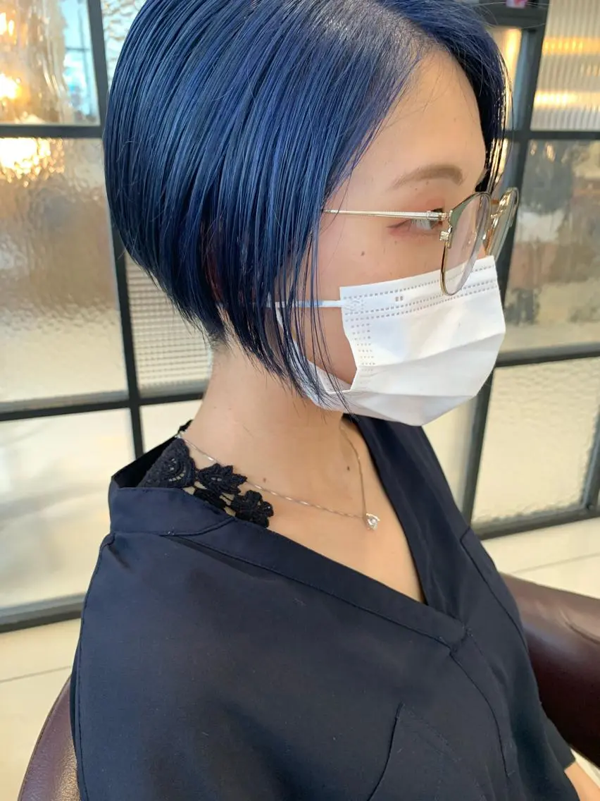 カラー 黒田瀬奈/ボブ まろやかベージュのヘアスタイル