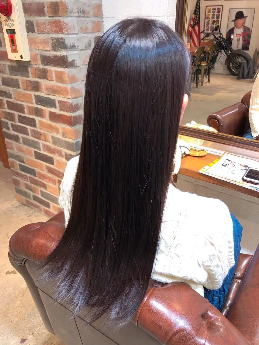 ロング カラー パーマ ヘアアレンジ メンズ キッズ ネイル マツエク・マツパ ネイビーカラー パープルカラー ネイビー パープル ヘアカラー トリートメント ⭐️ハイクオリティ カラー杉本雄志⭐️のヘアスタイル