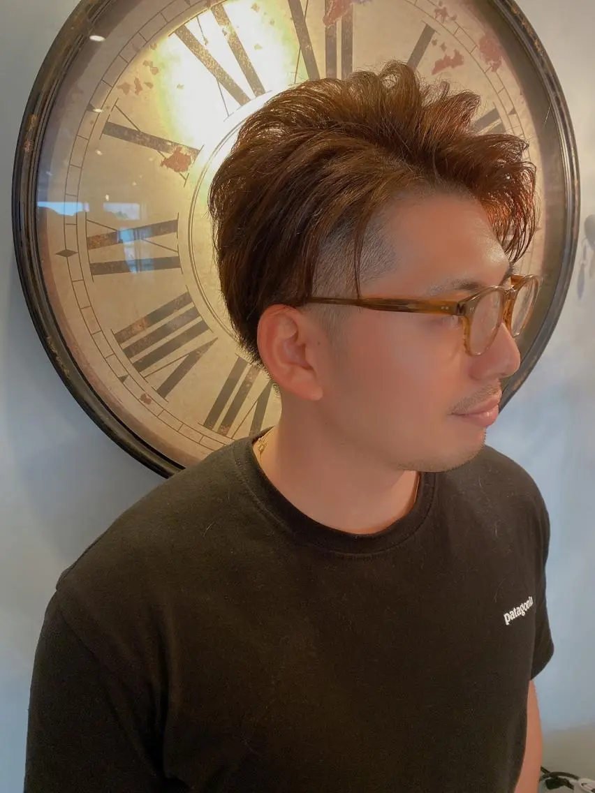 ショート カラー メンズ 刈り上げ アッシュ 早朝、日祝セット🉑 TSUBASAのヘアスタイル