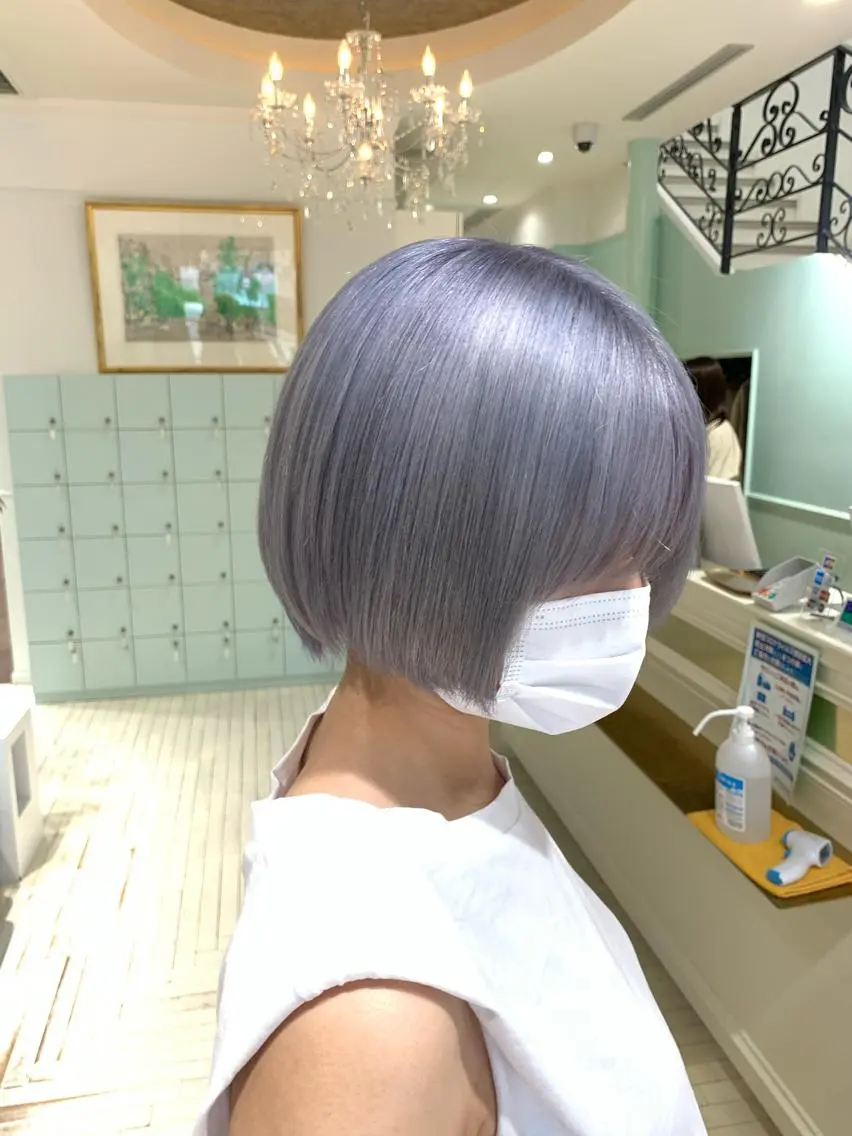 ショート カラー ヘアカラー トリートメント ヘアセット 🎀透明感 カラー🎀ミズキのヘアスタイル