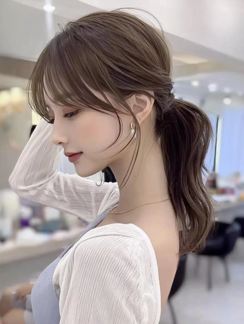 セミロング くびれヘア 顔周りカット 韓国風ヘア レイヤーカット カット 髪質改善/レイヤー/ 佐藤　舞🌷🫧のヘアスタイル