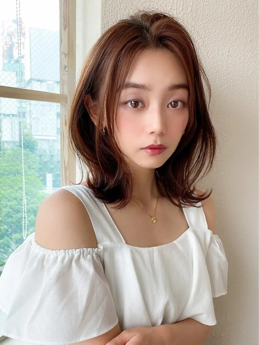 ミディアム カット ヘアカラー トリートメント 井上晃輔/ショート /ボブ/ミディアムのヘアスタイル