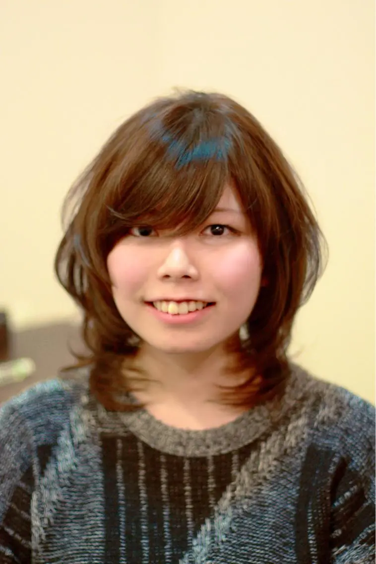 ミディアム カラー レイヤーカット ウルフカット ウルフレイヤー 坂本 直樹のヘアスタイル