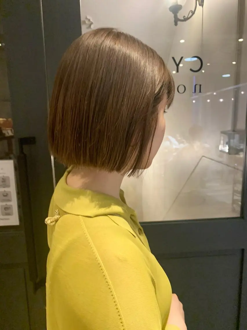 ショート カラー パーマ ヘアアレンジ メンズ キッズ ネイル マツエク・マツパ ボブ ウルフレイヤーカット /チヒロのヘアスタイル