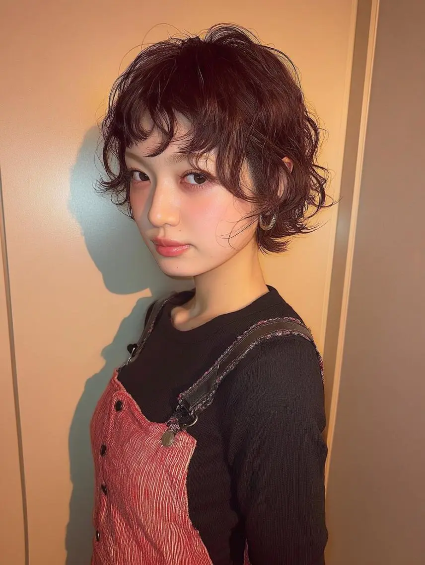 ショート パーマ カラー パーマ デジタルパーマ/ボブ 表参道/さえのヘアスタイル