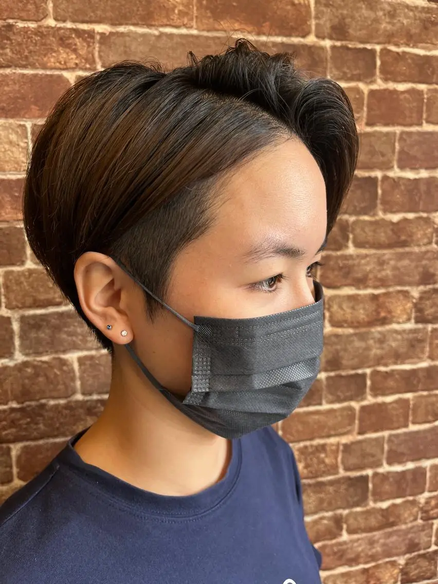 ショート カラー パーマ ヘアアレンジ メンズ キッズ ネイル マツエク・マツパ アイブロウ メンズパーマ ブラウンカラー ケアカラー 透明感カラー ピンクカラー 久木原 ゆりのヘアスタイル