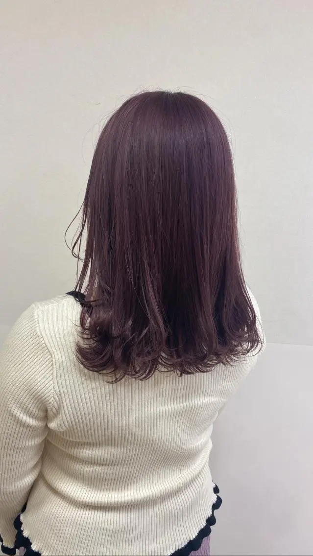 ミディアム カラー ヘアアレンジ ラベンダーカラー ピンクカラー enurk店 🍋 M I K U  *のその他イメージ