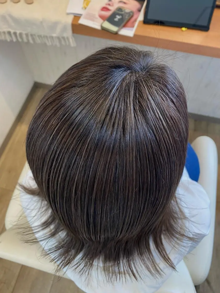 ミディアム ハイライト 武田 悠生乃のヘアスタイル