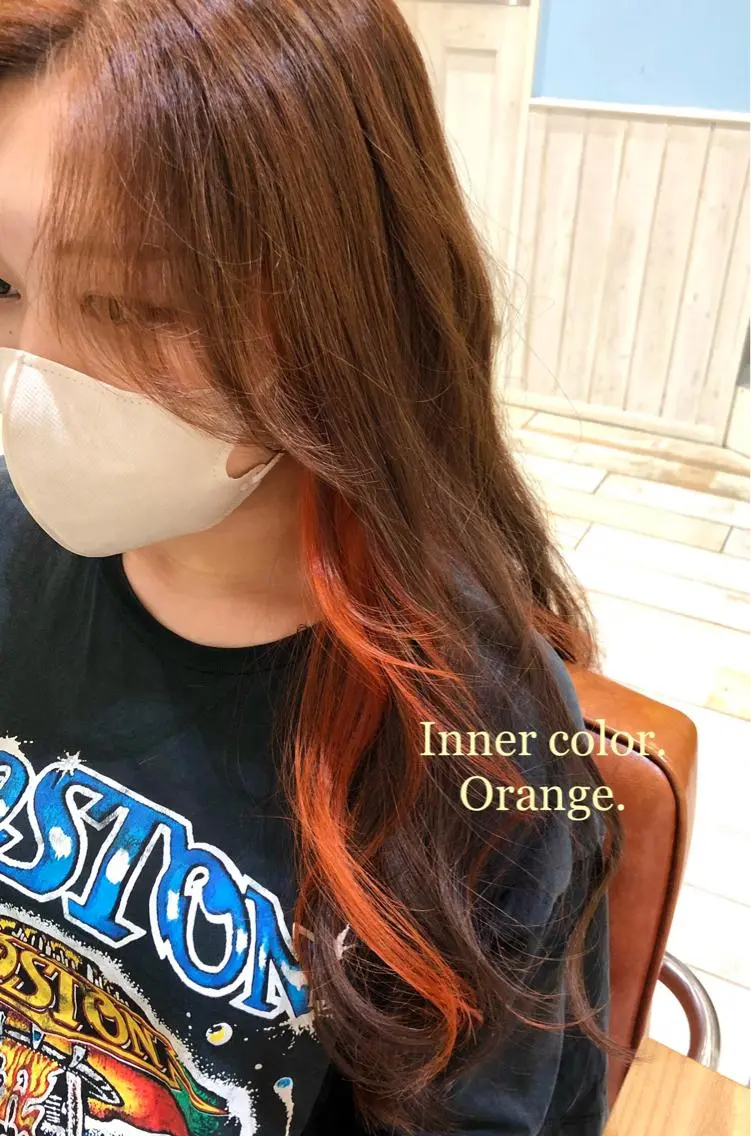 ロング カラー ベージュカラー オレンジ ピンクカラー ピンクベージュ 柔らかカラー🫧🌱 ナナコのヘアスタイル