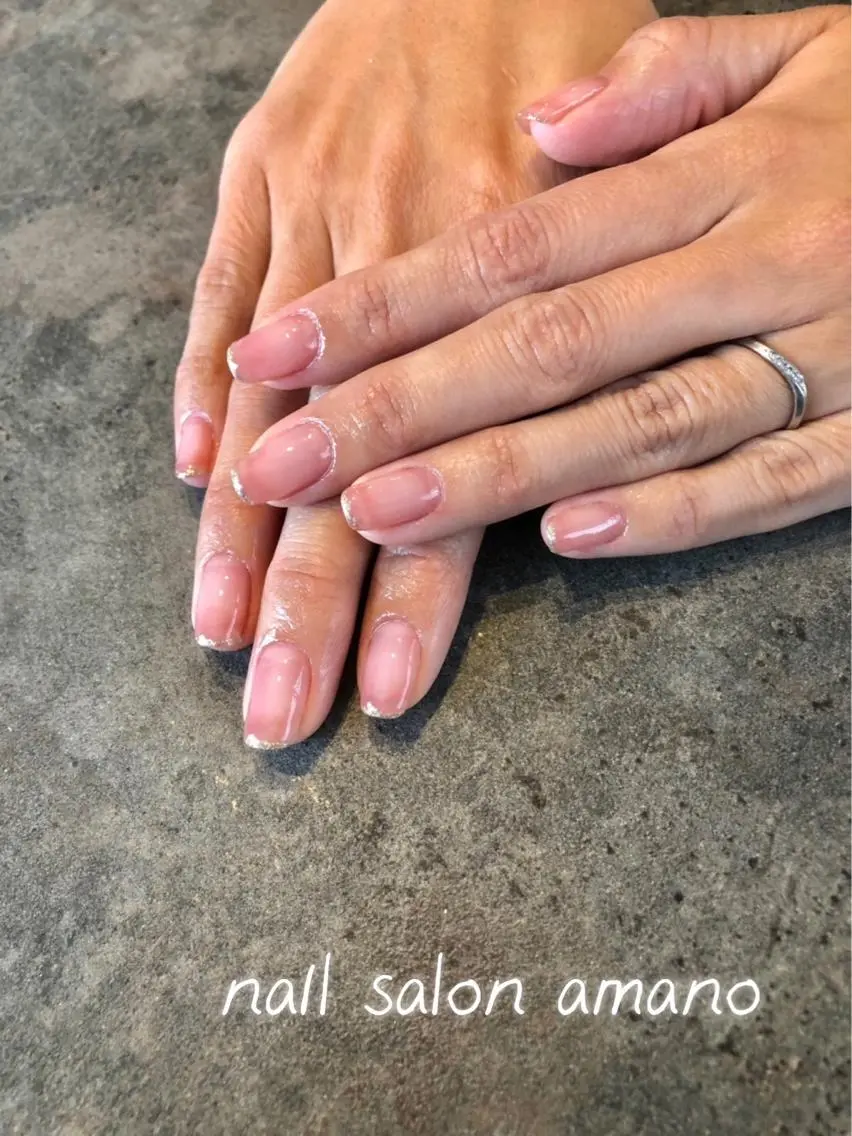 ネイル フラワーネイル ジェルネイル 大理石ネイル(マーブル) ニュアンスネイル シンプルネイル nail salon amanoのネイルデザイン