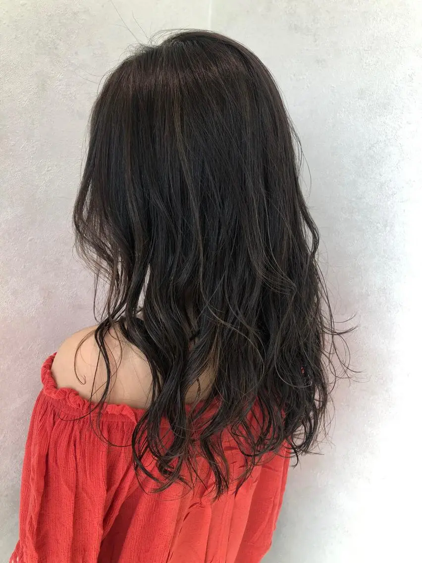 セミロング カット ヘアカラー トリートメント 小松崎 結花のヘアスタイル