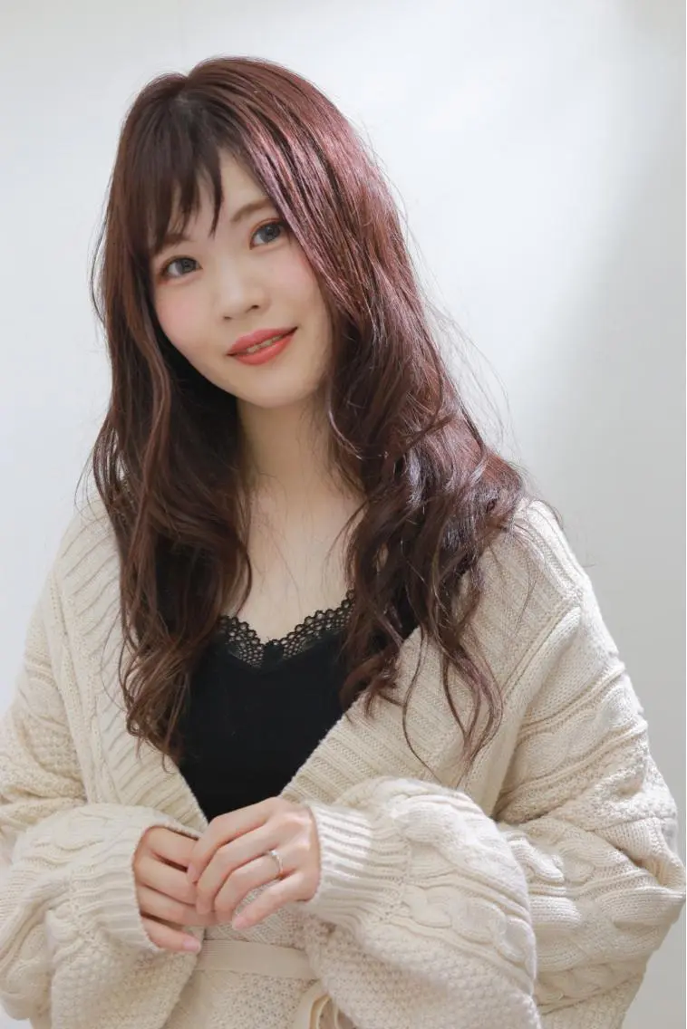 ロング カラー ピンクカラー 佐野 寛のヘアスタイル