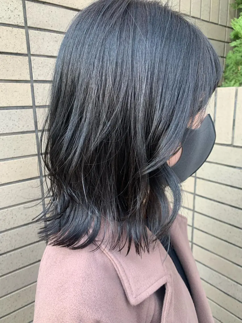 ミディアム カラー ブリーチ 透明感カラー ブリーチなしカラー hubhair レイヤー/透明感のヘアスタイル