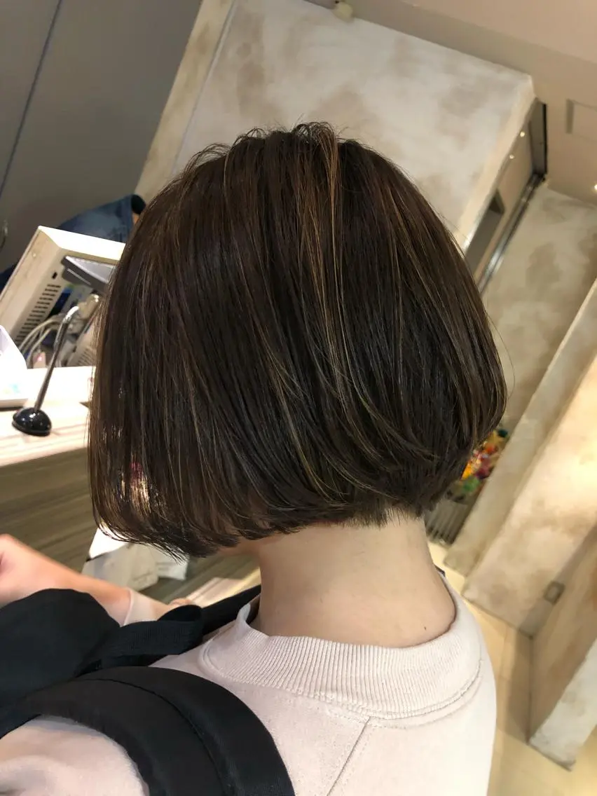 ショート カラー ハイライトカラー ハイライト AI 高田馬場店のヘアスタイル