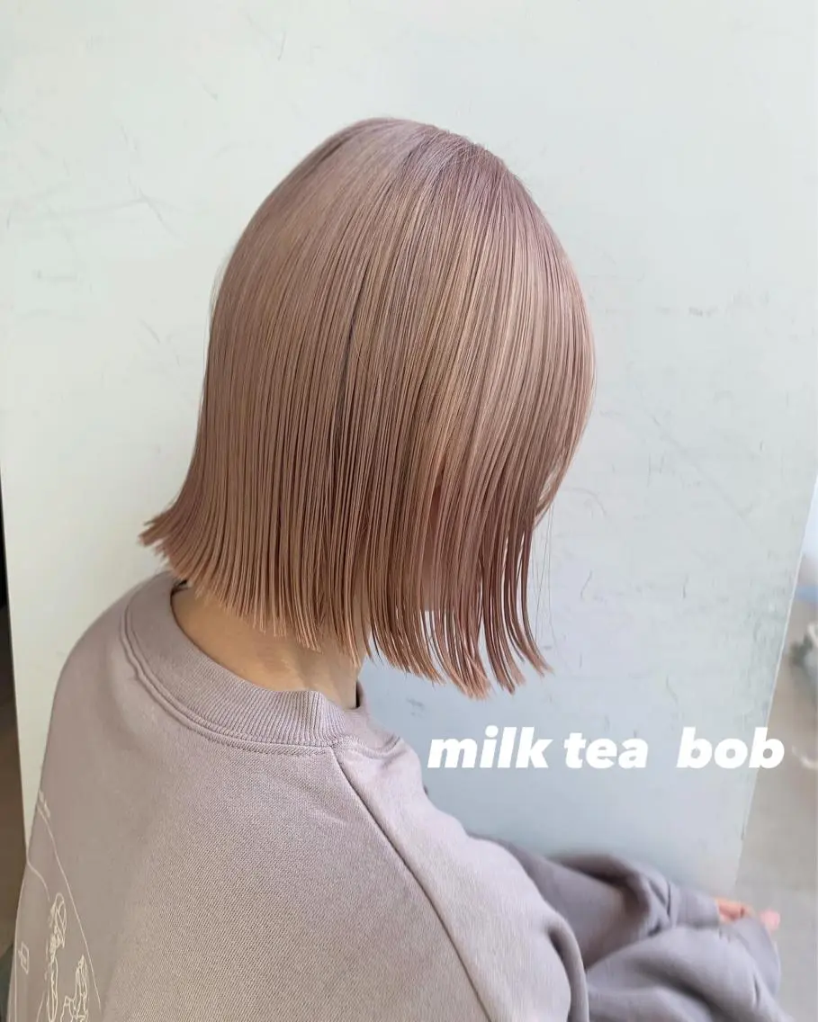 ミディアム カラー ベージュカラー 透明感カラー グレージュ ボブ カット ヘアカラー トリートメント レイヤー専門家 ダブルカラー修のヘアスタイル