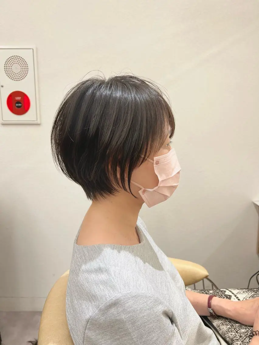 ショート 丸みショート ショートヘア 【似合わせ・レイヤー ・パーマ】海気のヘアスタイル