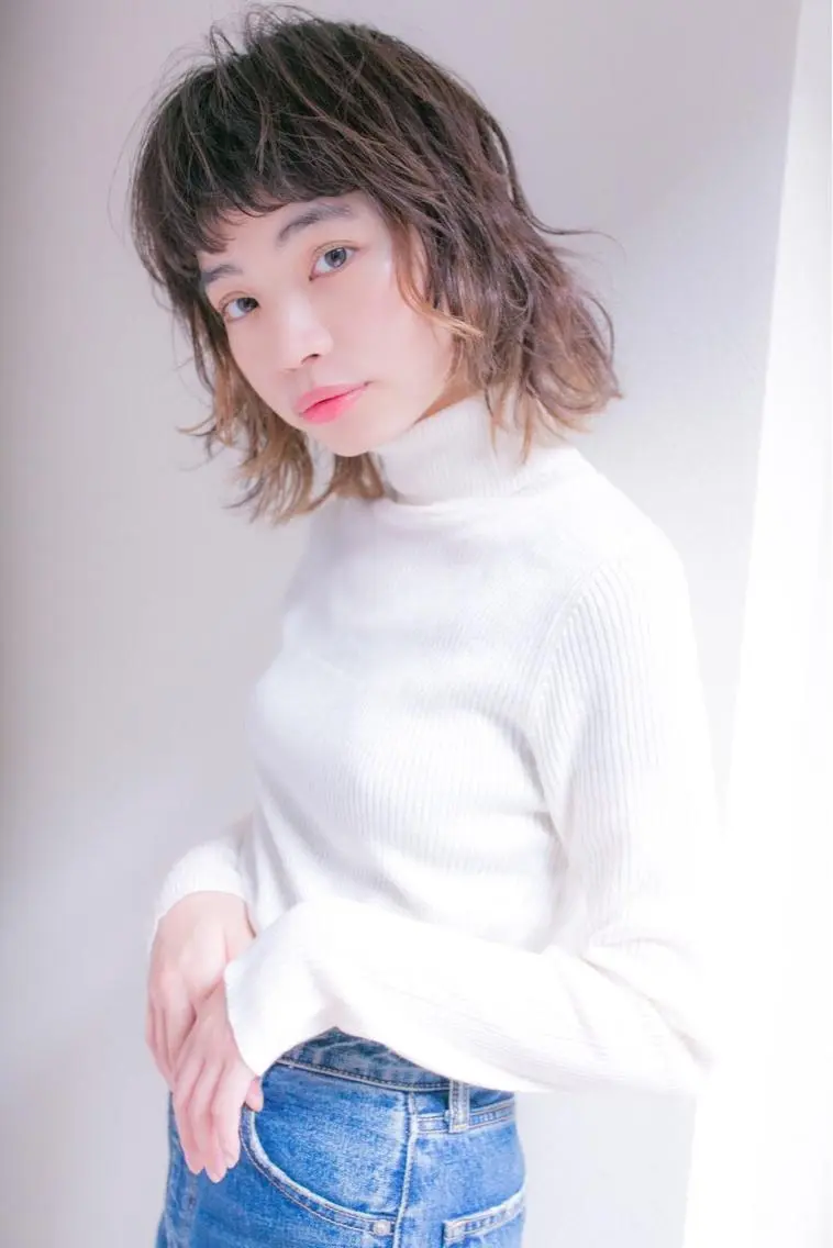 ミディアム カラー パーマ 髪質改善/縮毛矯正/ ボブ/槌矢圭悟のヘアスタイル