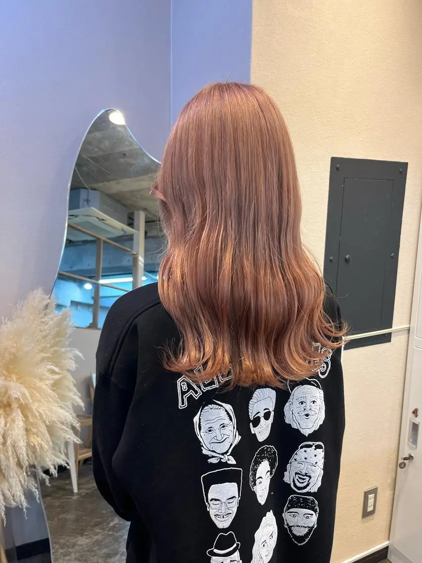 セミロング カラー ベージュカラー ピンクカラー ピンクベージュ YUZUKI 🌙のヘアスタイル