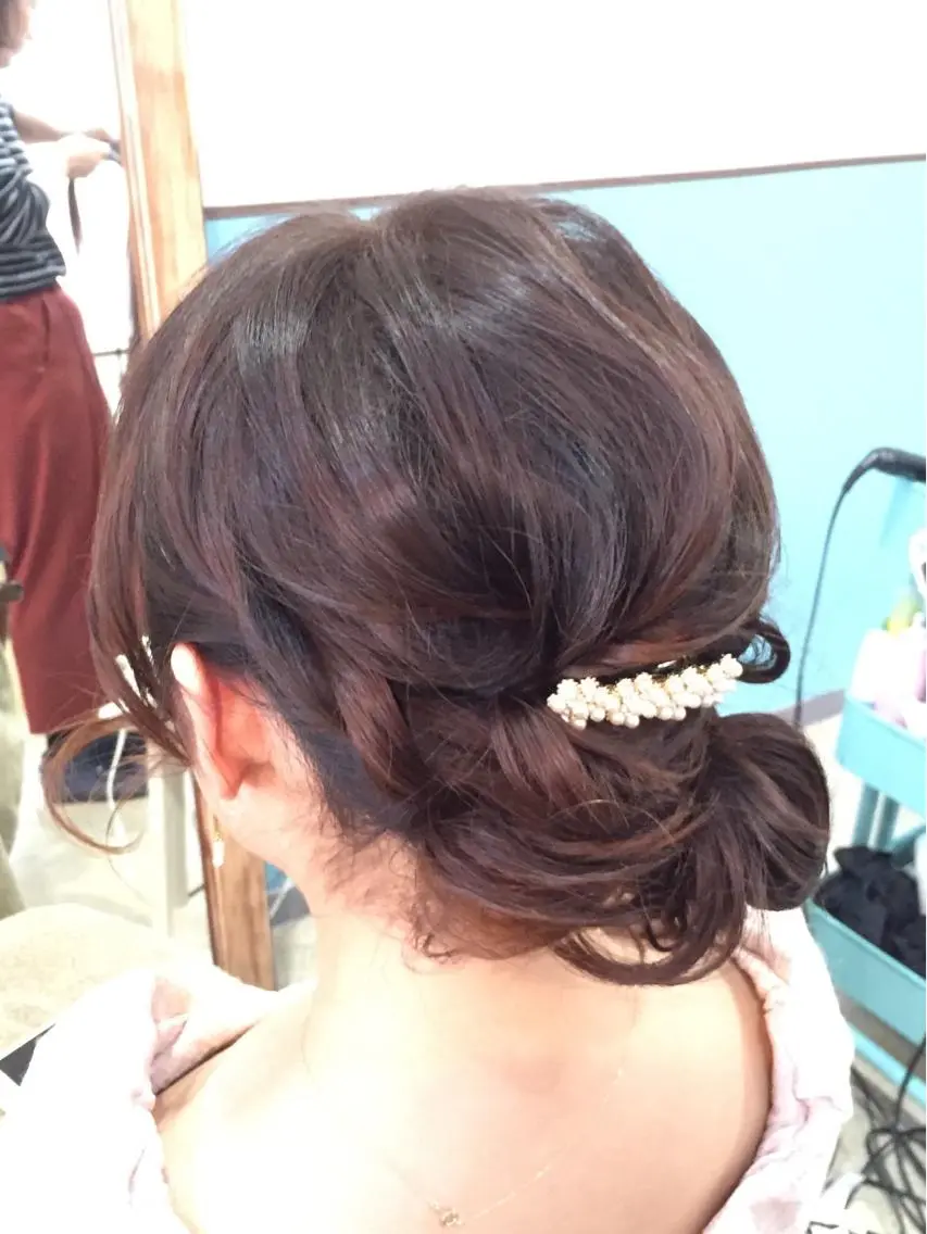 ショート ミディアム セミロング ロング ヘアアレンジ 早朝✨ヘアセット 着付け/清水玲歌のヘアスタイル