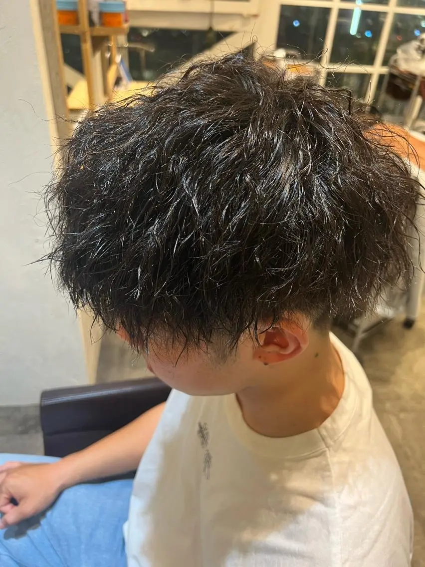 パーマ メンズ カット パーマ 🍀艶髪縮毛矯正/ 風殿　滉太🍀のヘアスタイル