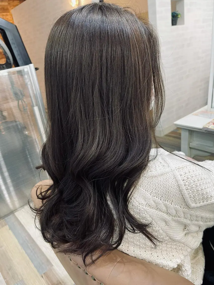 ロング カラー 透明感カラー 韓国風ヘア 穐山  翔【店長】 髪質改善/ハイライトのヘアスタイル