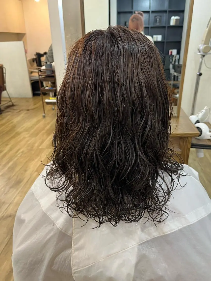ミディアム パーマ 髪質改善/艶カラー MISATOのヘアスタイル