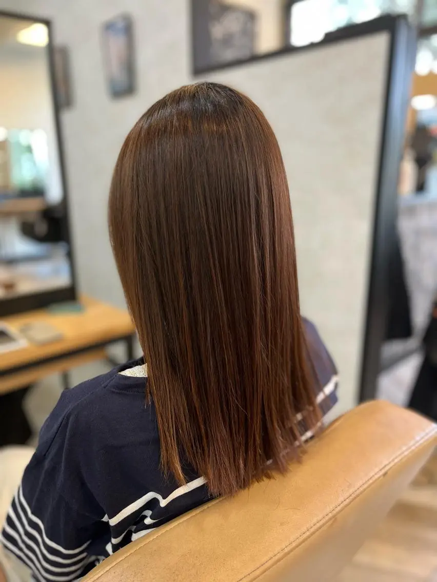 セミロング カット 縮毛矯正 トリートメント 和田 真弥のヘアスタイル